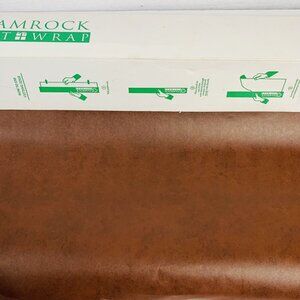 Shamrock Leather Like Paper Gift Wrap 24" x 85' Roll Brown Boho Western Events